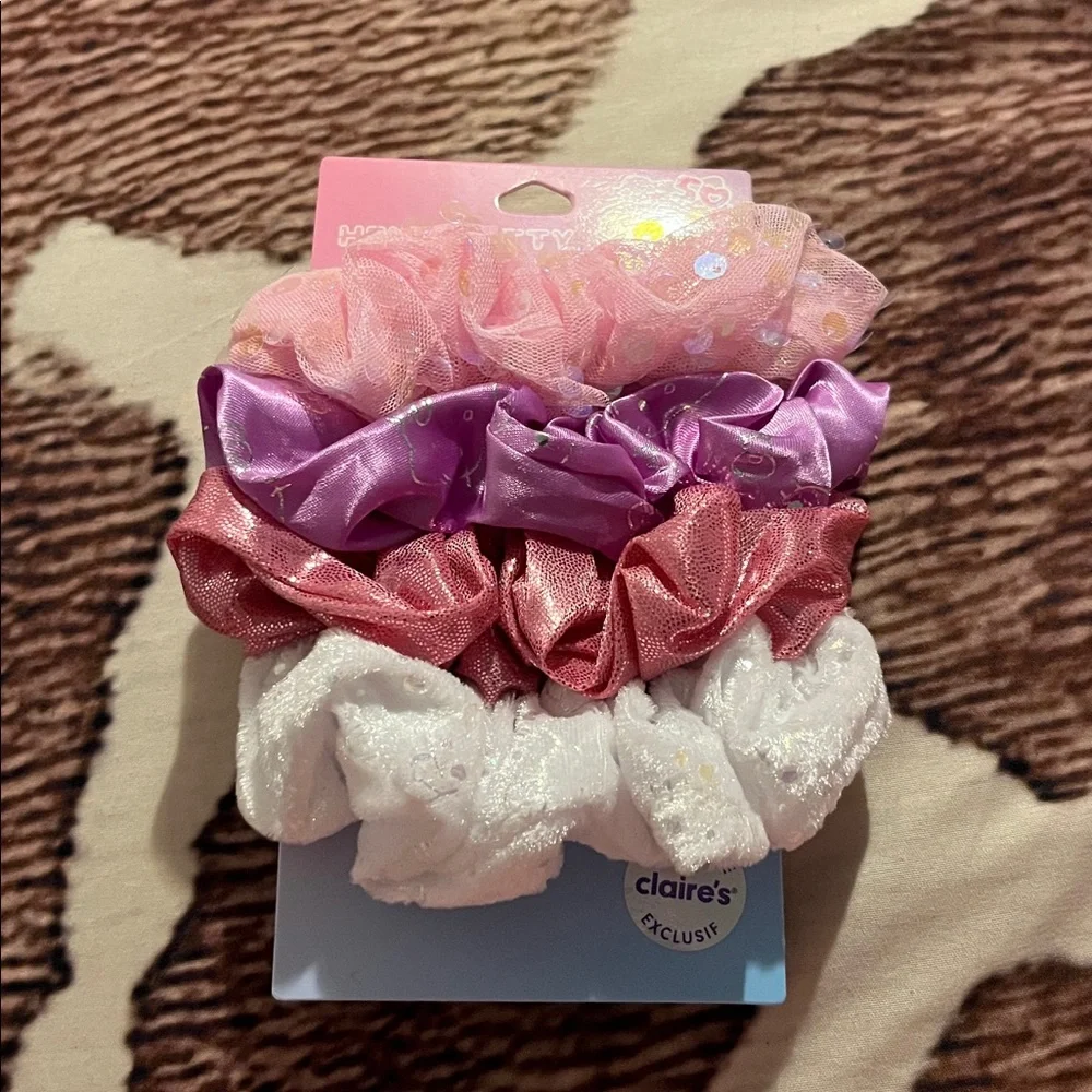 Claire's Multicolor Sparkle Scrunchie Set